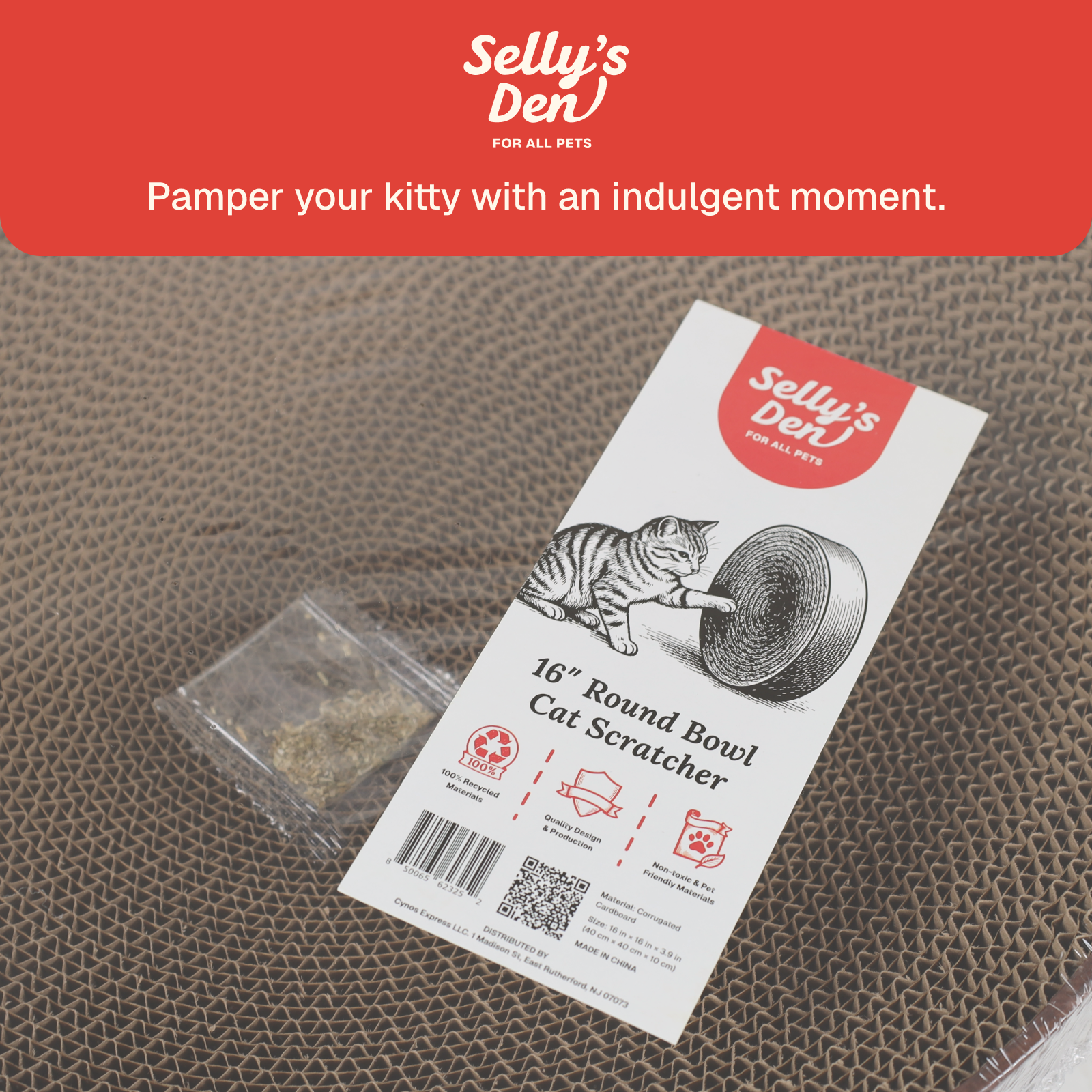 Selly’s Den Bowl Shaped Cat Scratcher 16"