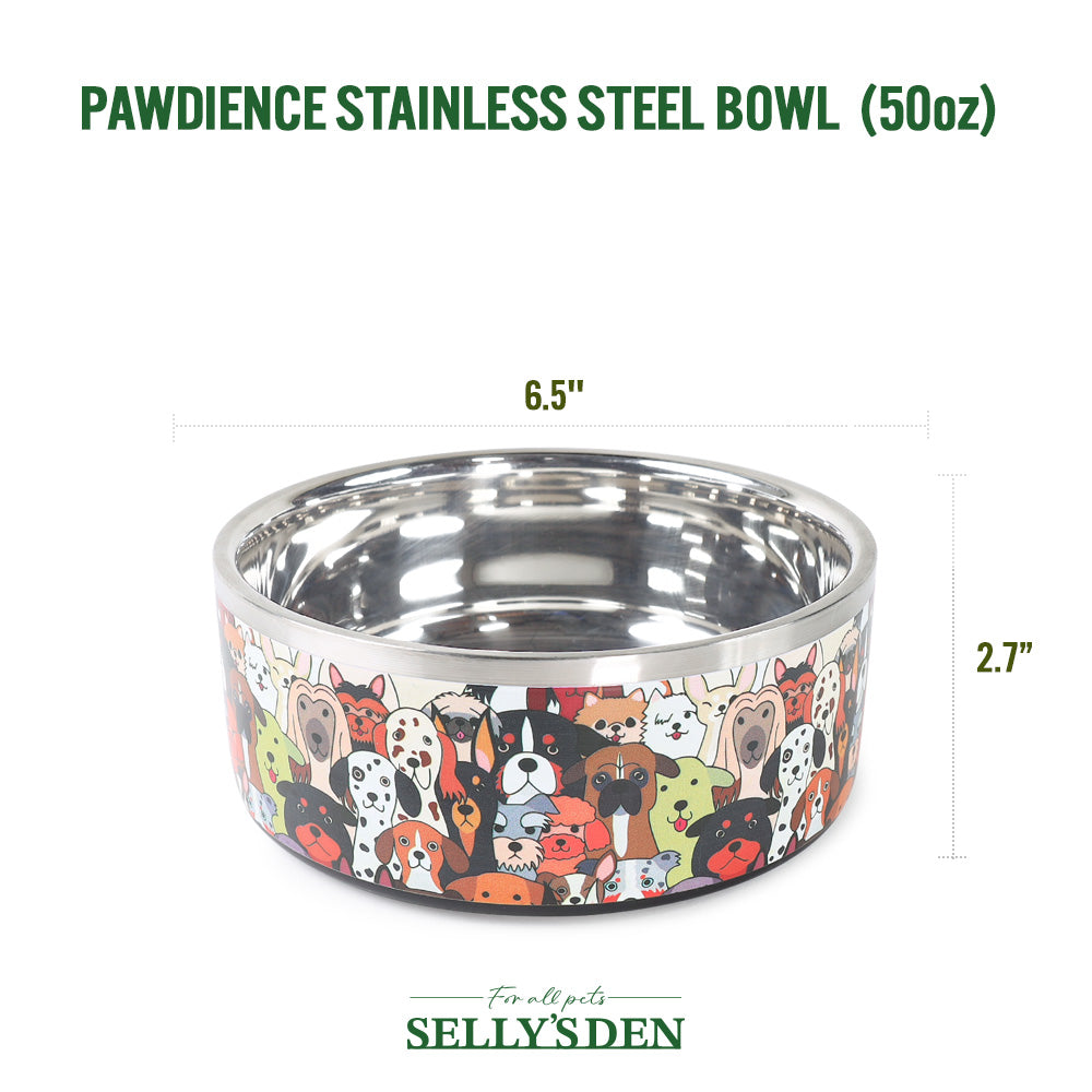 Selly’s Den - Pawdience Stainless Steel Bowl M
