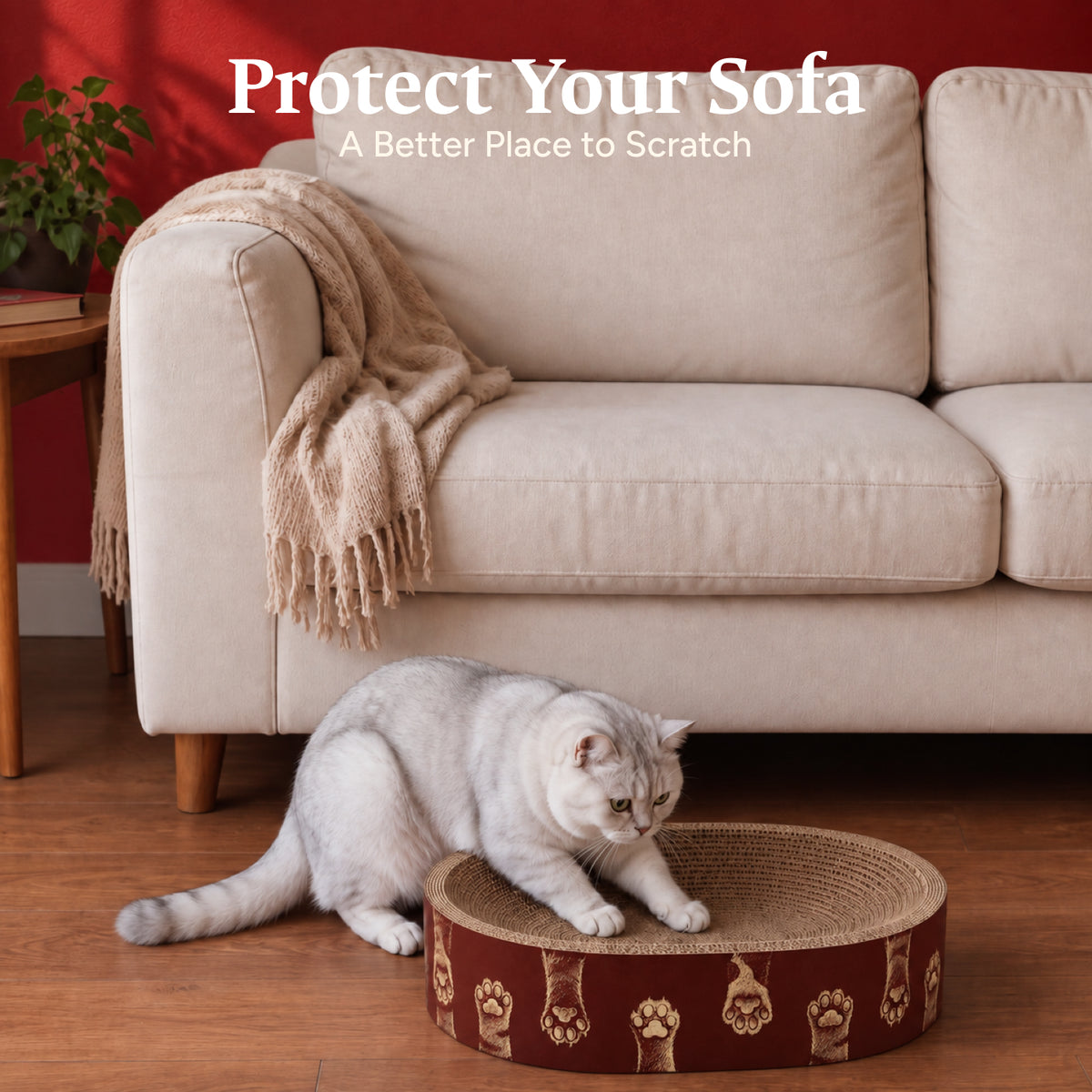 Selly's Den oval cat scratcher bed detail 5